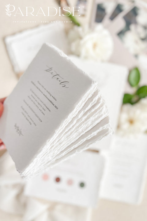 Calantha Handmade Paper Wedding Invitation Sets