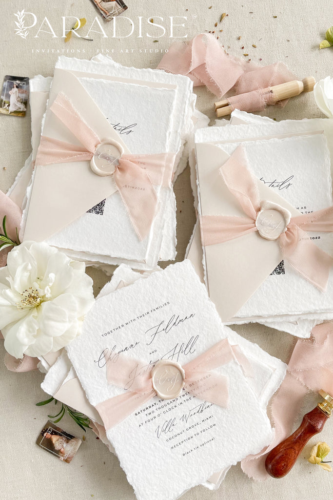 Cherell Handmade Paper Wedding Invitation Sets