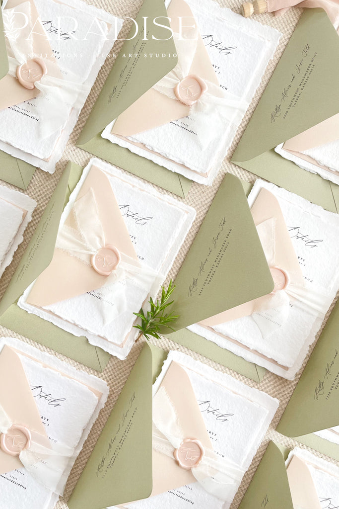 Fanetta Handmade Paper Wedding Invitation Sets