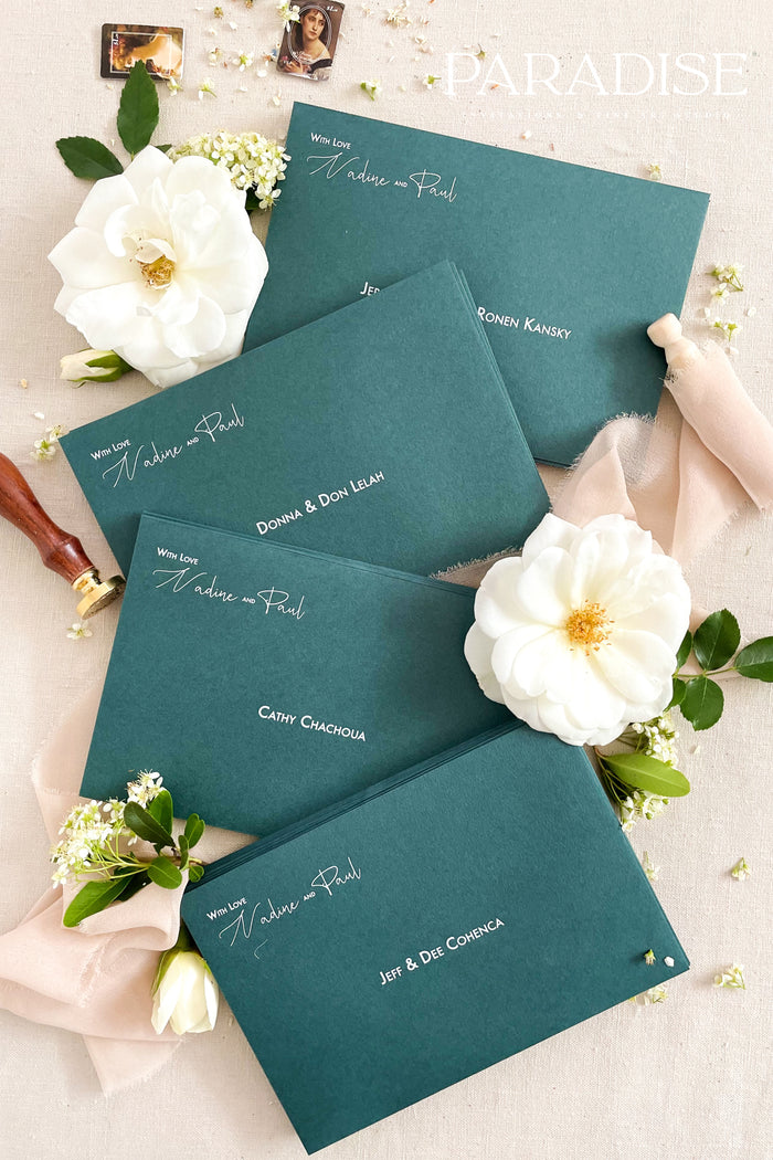 Emerald Envelopes White Ink Printing