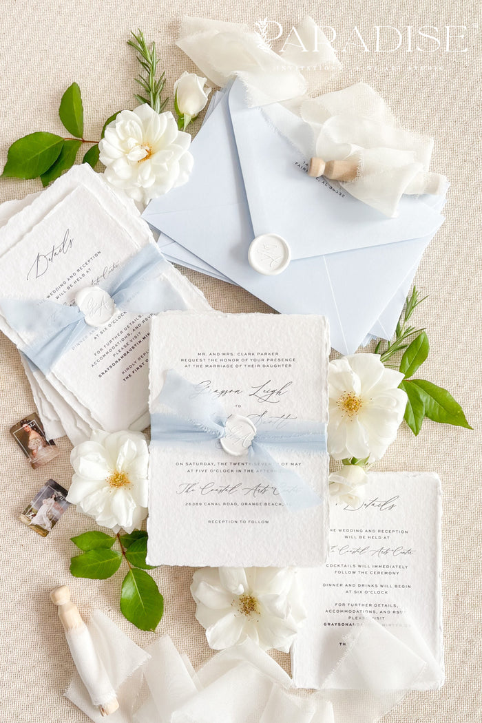 Allyson Handmade Paper Wedding Invitation Sets