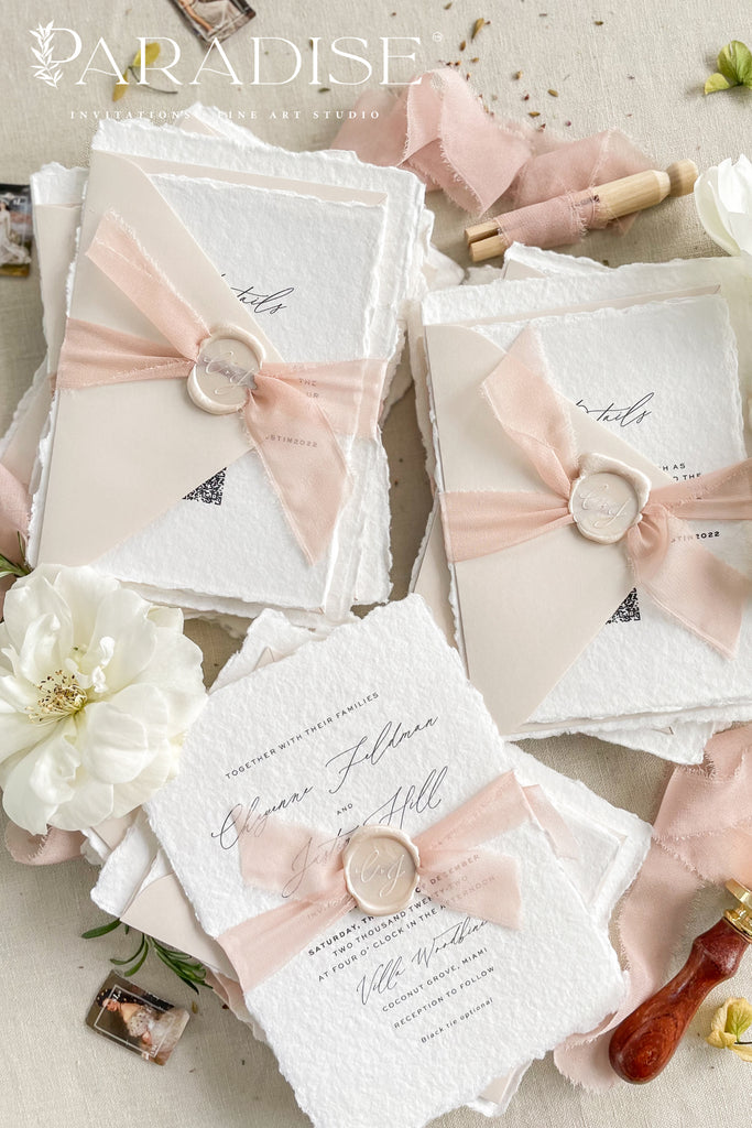 Cherell Handmade Paper Wedding Invitation Sets