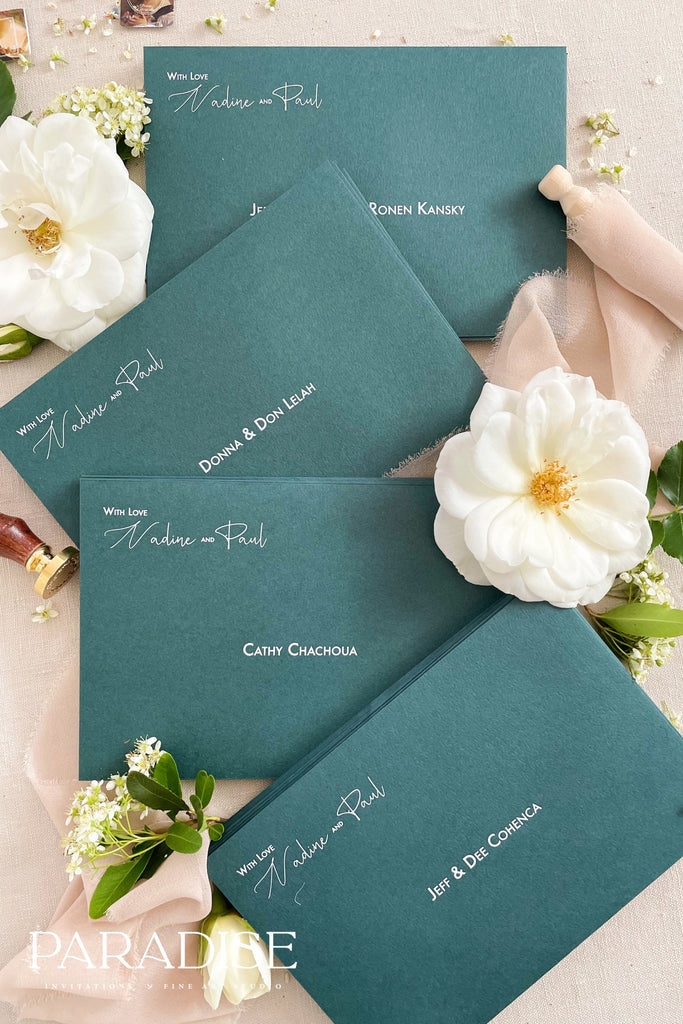 Emerald Envelopes White Ink Printing