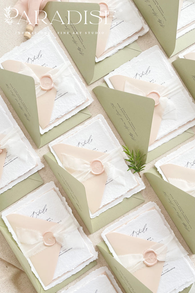 Fanetta Handmade Paper Wedding Invitation Sets