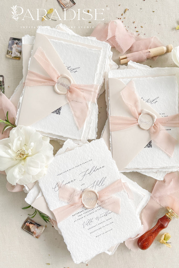 Cherell Handmade Paper Wedding Invitation Sets