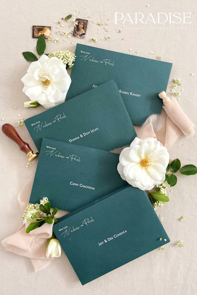 Emerald Envelopes White Ink Printing