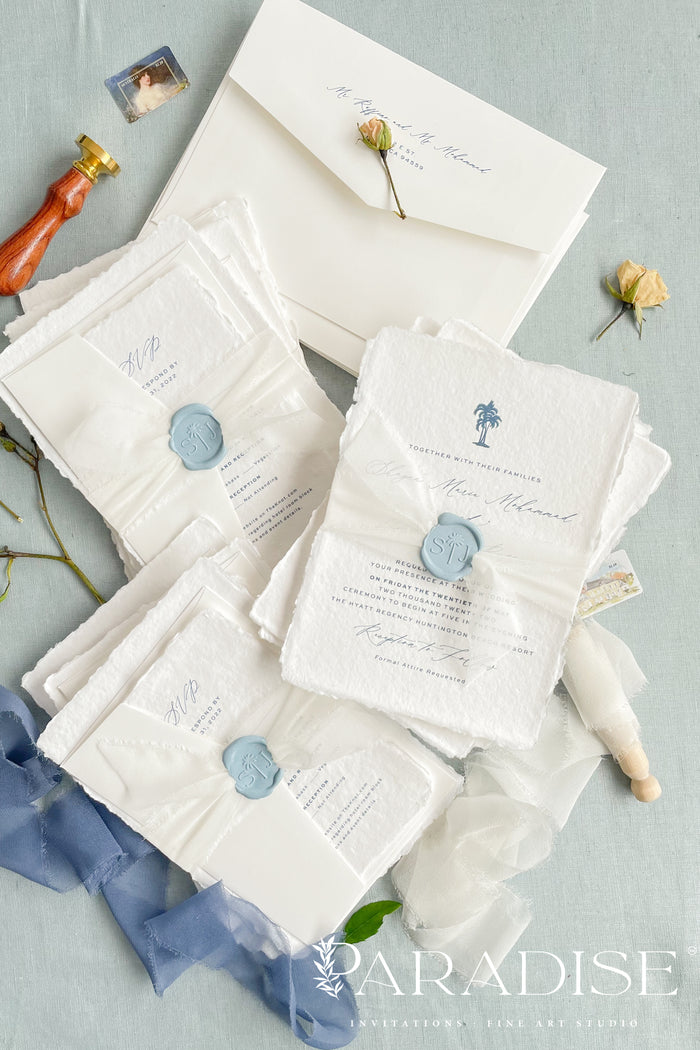 Heidi Handmade Paper Wedding Invitation Sets