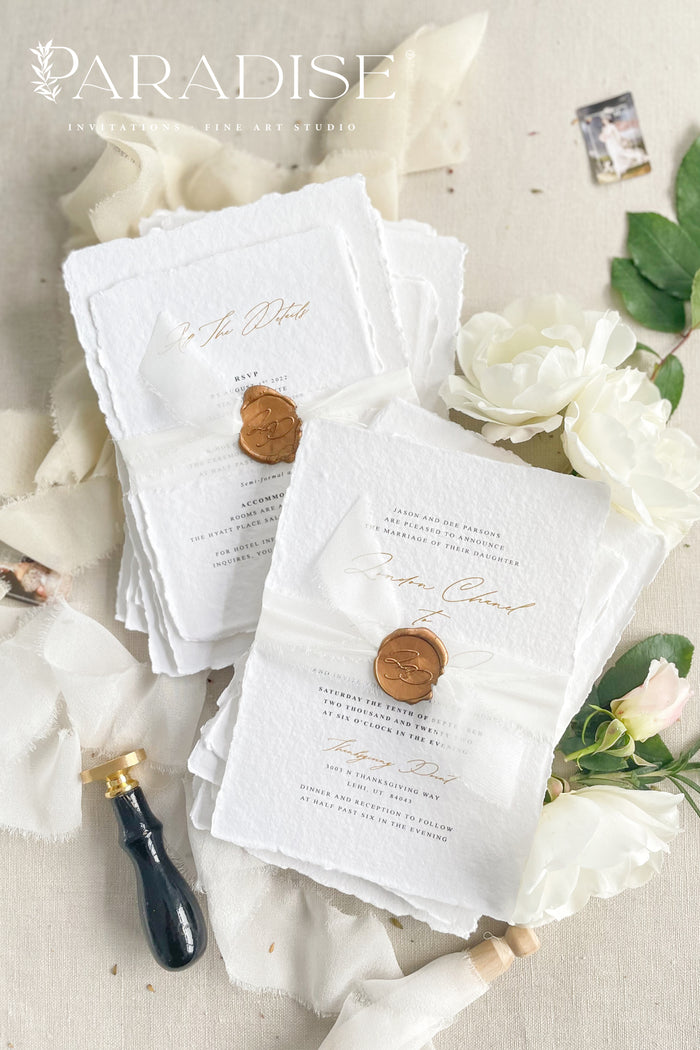 Natalie Handmade Paper Wedding Invitation Sets