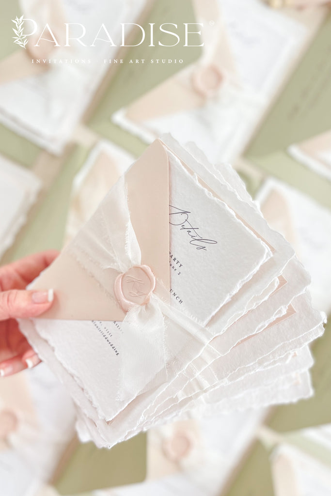 Fanetta Handmade Paper Wedding Invitation Sets