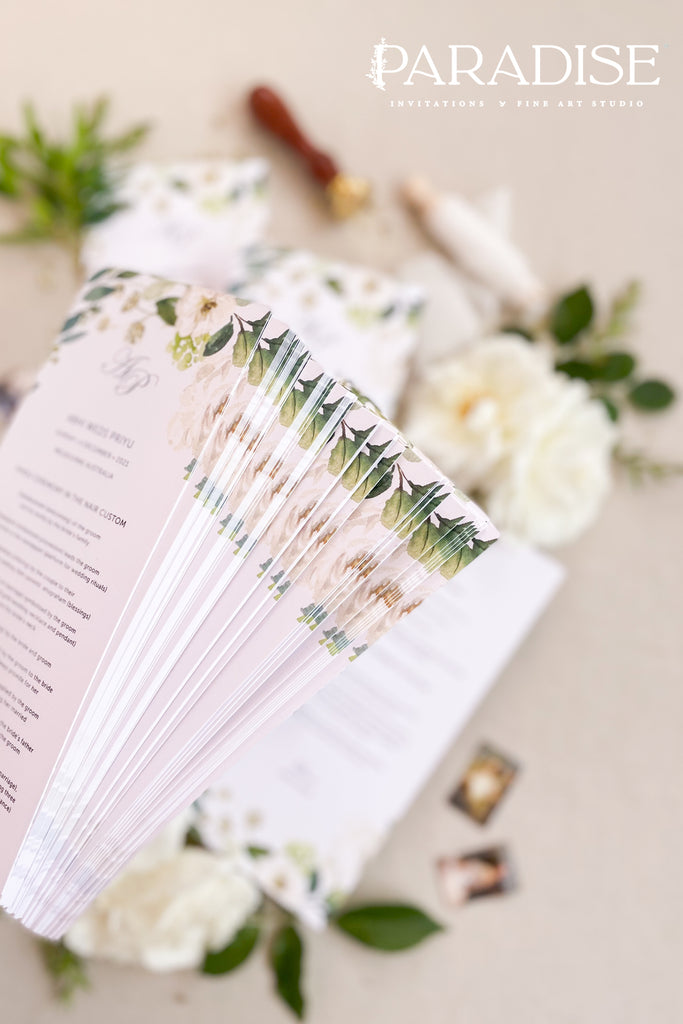 Teagan Greenery Wedding Menus