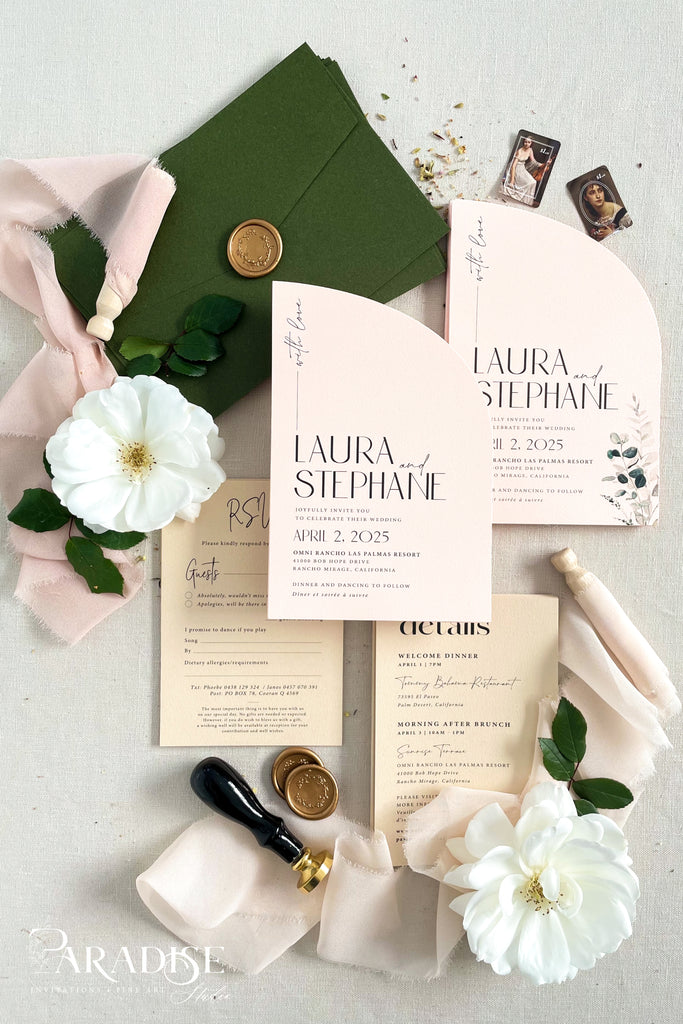 Enrica Half Arch Wedding Invitation Sets