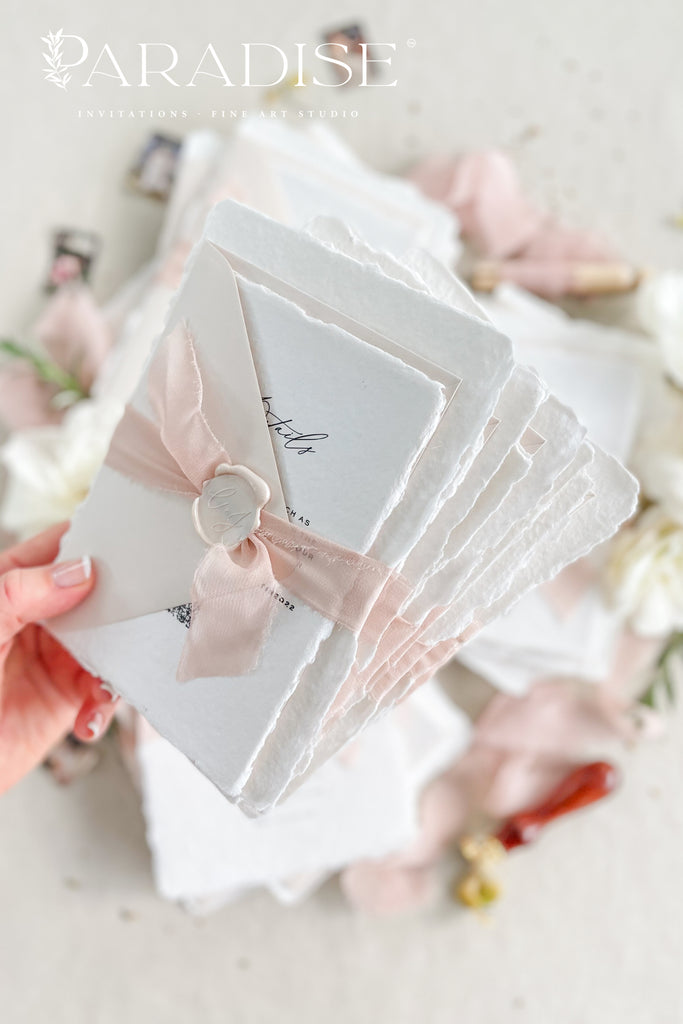 Cherell Handmade Paper Wedding Invitation Sets