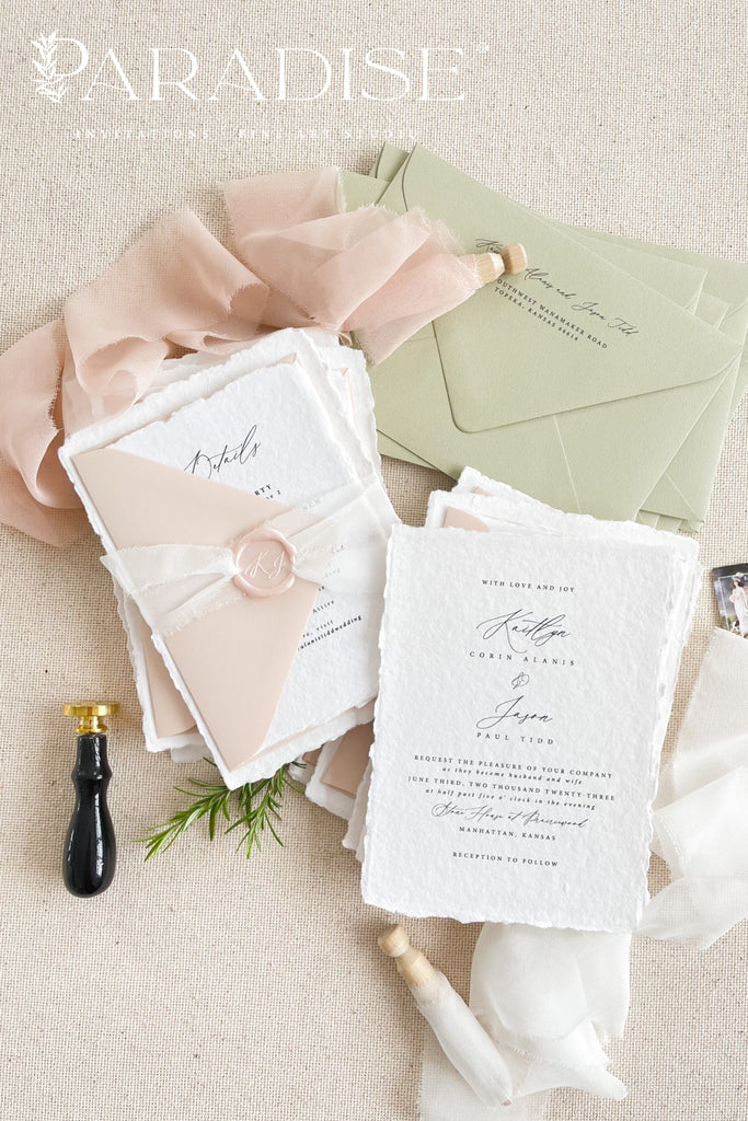 Fanetta Handmade Paper Wedding Invitation Sets