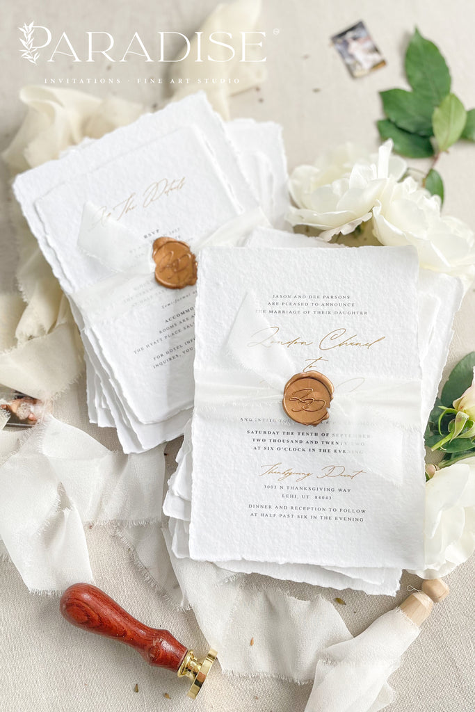 Natalie Handmade Paper Wedding Invitation Sets