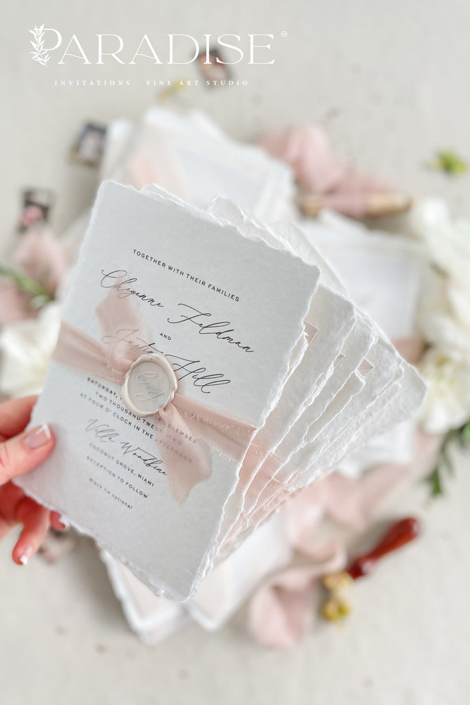 Cherell Handmade Paper Wedding Invitation Sets