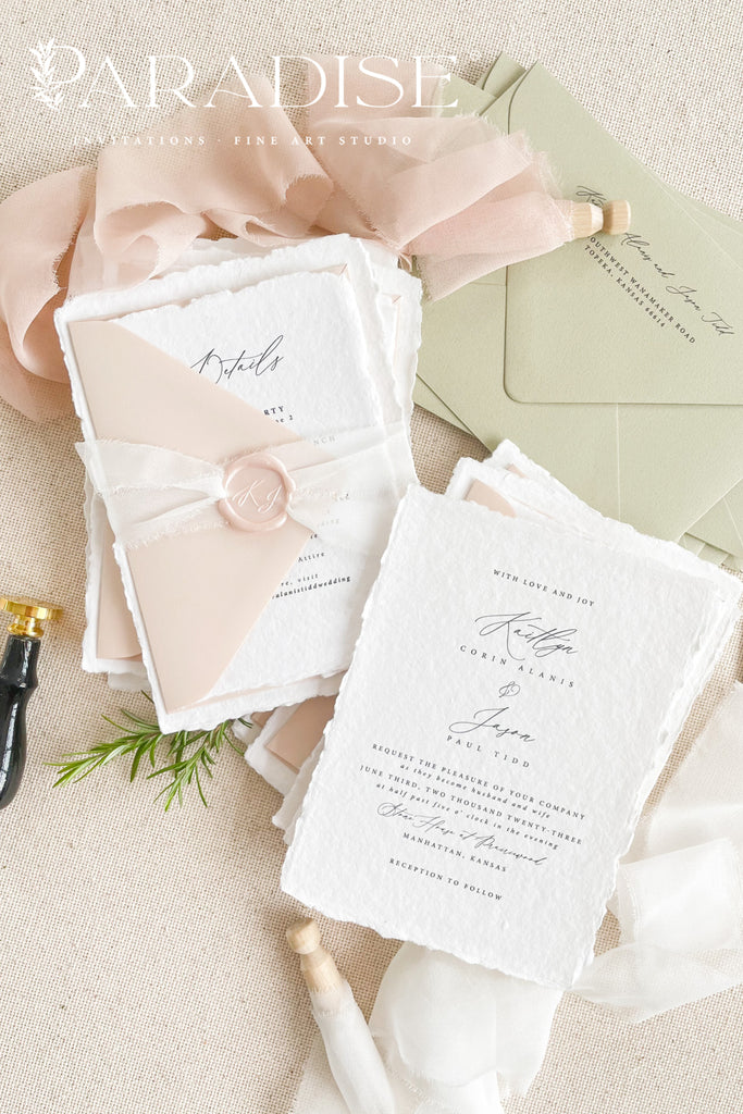 Fanetta Handmade Paper Wedding Invitation Sets