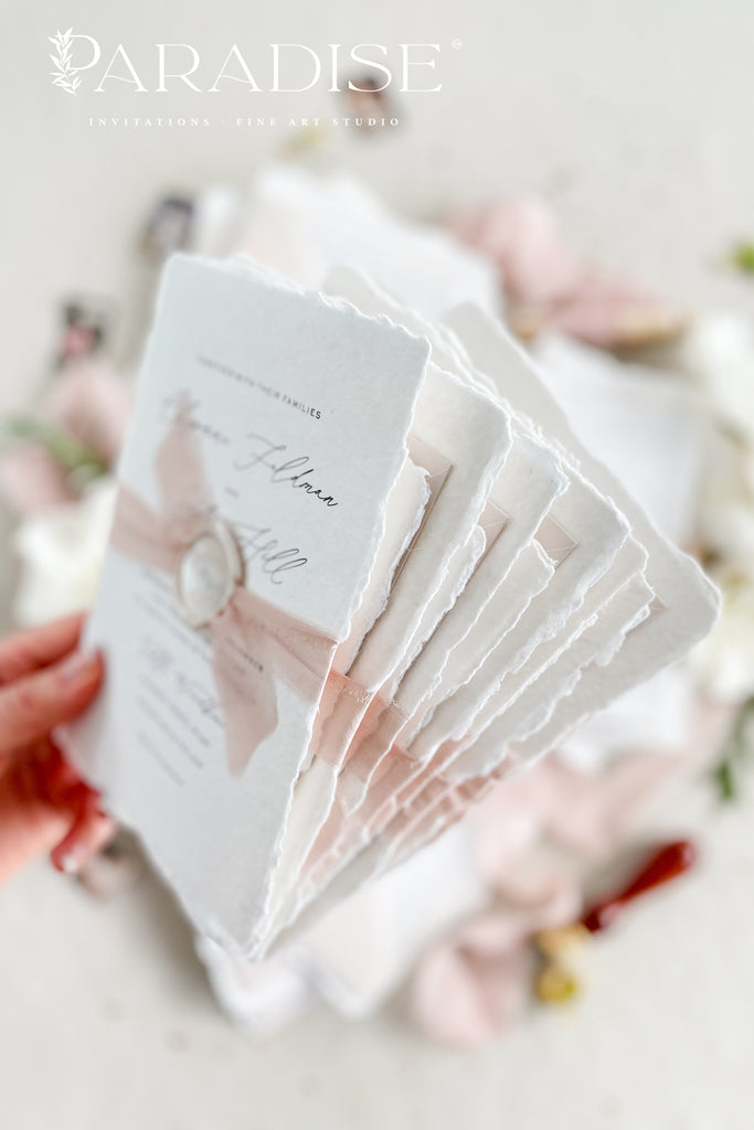 Cherell Handmade Paper Wedding Invitation Sets