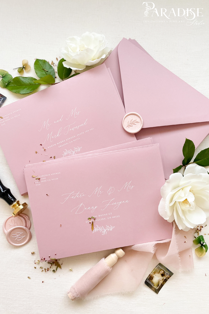 Wild Rose Envelopes and White Ink Printing