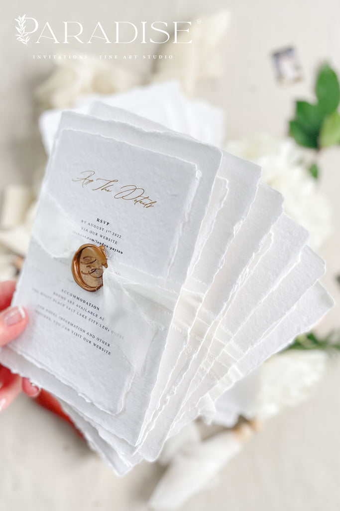 Natalie Handmade Paper Wedding Invitation Sets