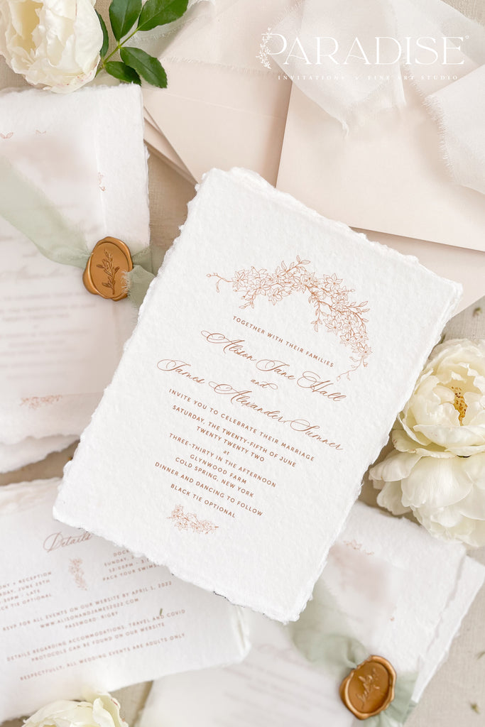 Alayah Handmade Paper Wedding Invitation Sets