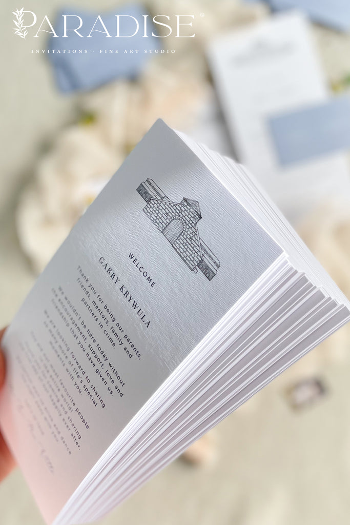 Genivee Hand Drawn Venue Wedding Programs