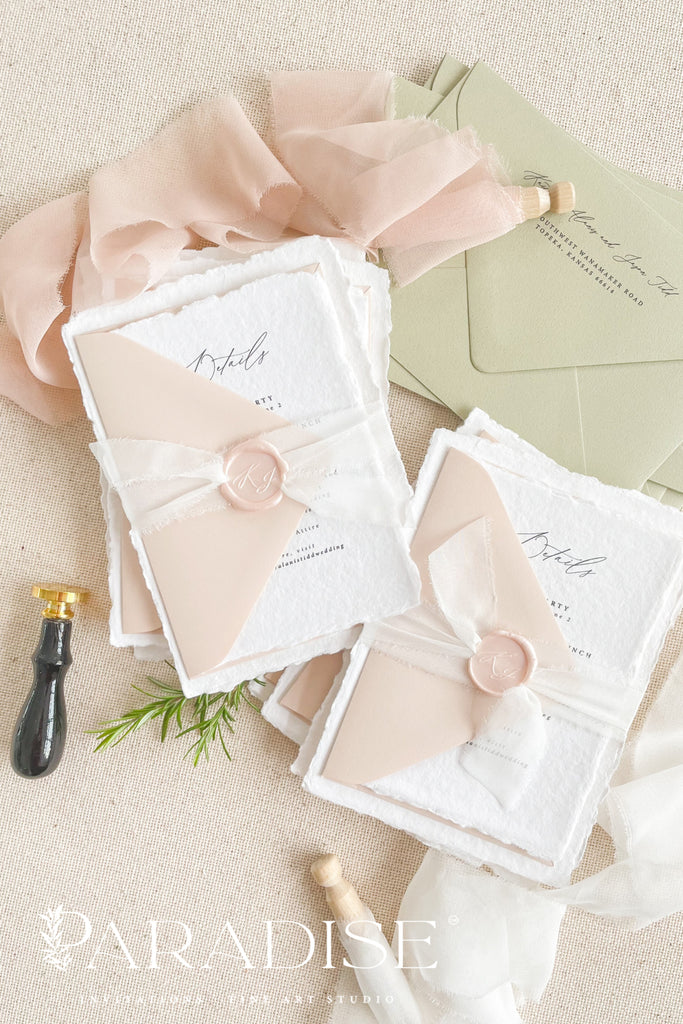 Fanetta Handmade Paper Wedding Invitation Sets