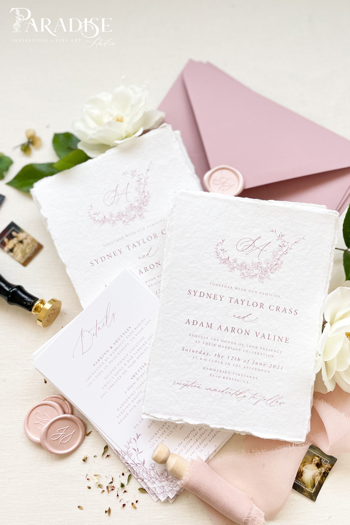 Cipriana Handmade Paper Wedding Invitation Sets