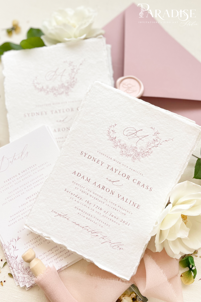 Cipriana Handmade Paper Wedding Invitation Sets