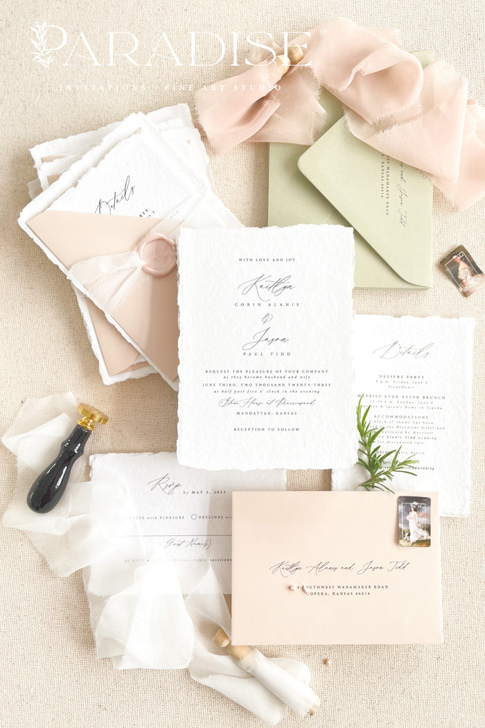 Fanetta Handmade Paper Wedding Invitation Sets