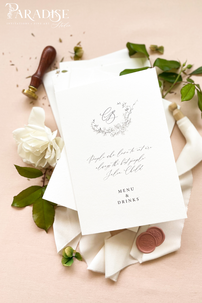 Annabeth Calligraphy Wedding Menus