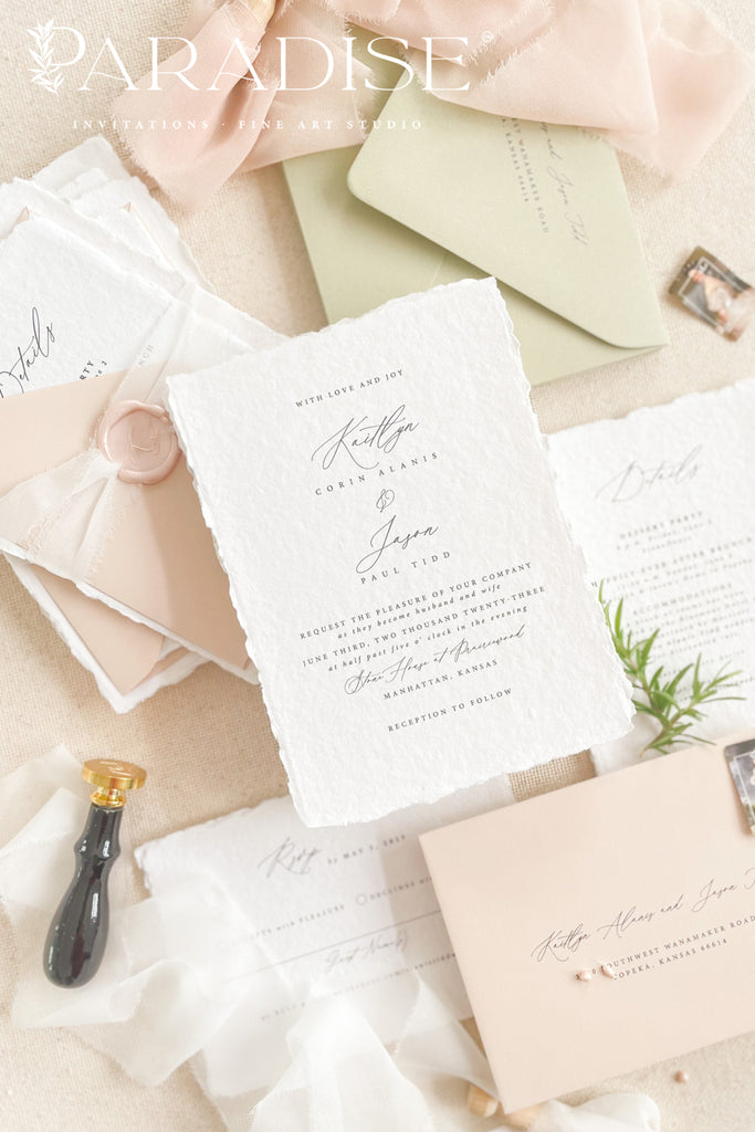 Fanetta Handmade Paper Wedding Invitation Sets