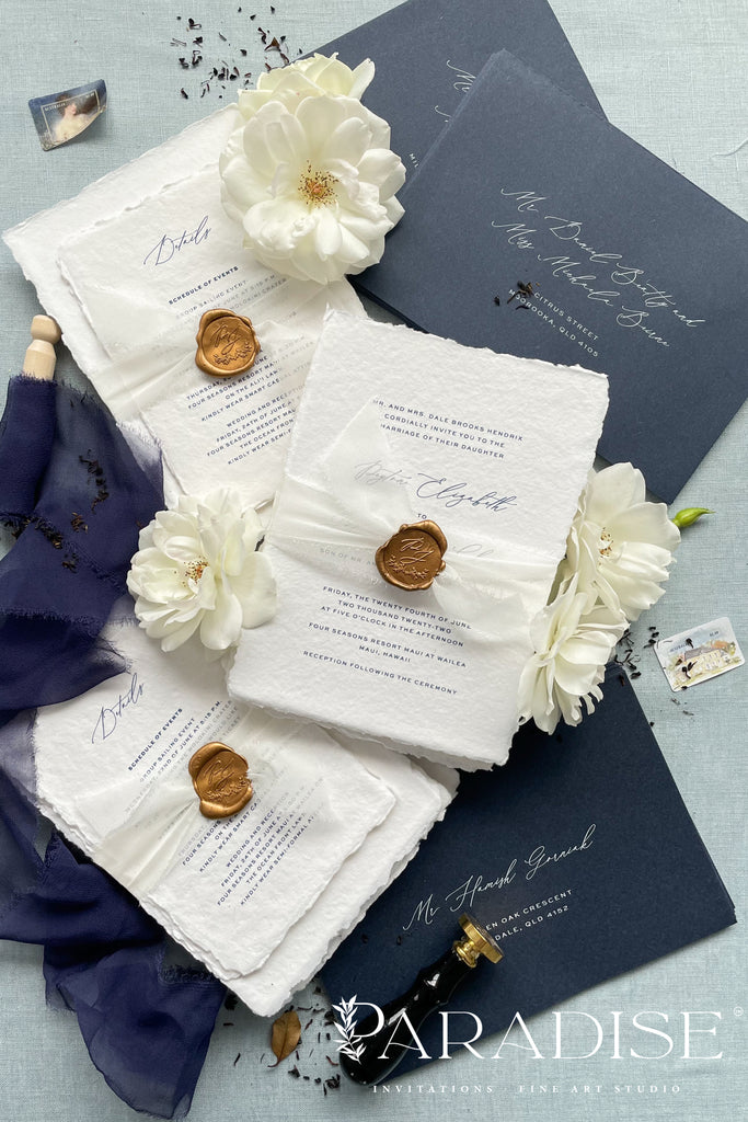 Janece Handmade Paper Wedding Invitation Sets