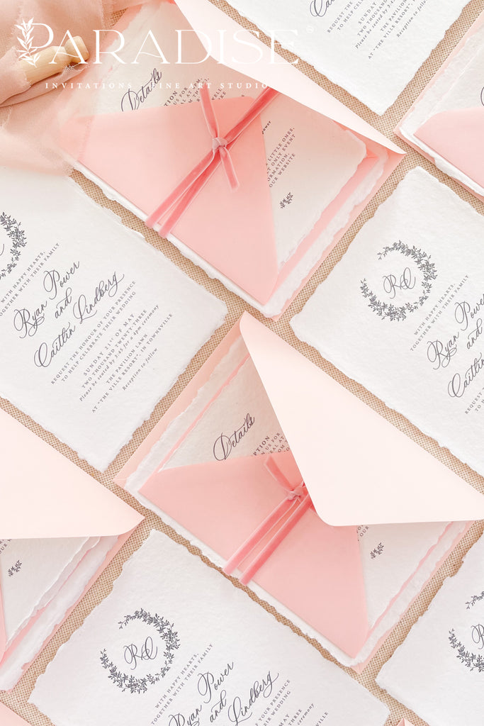 Hilaire Handmade Paper Wedding Invitation Sets