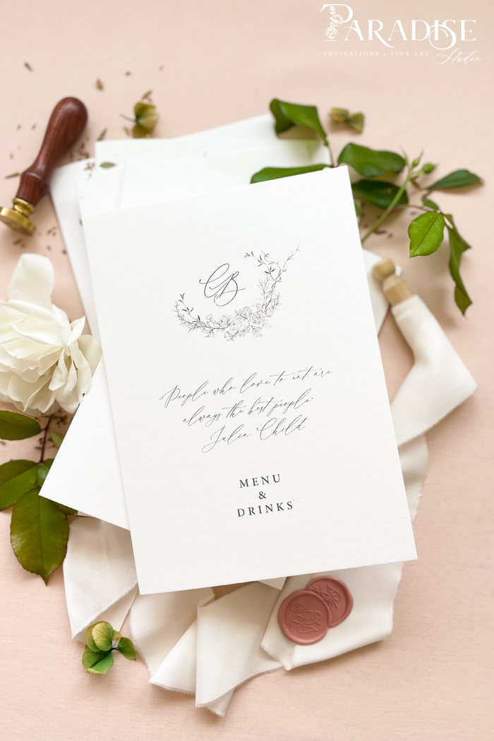 Annabeth Calligraphy Wedding Menus