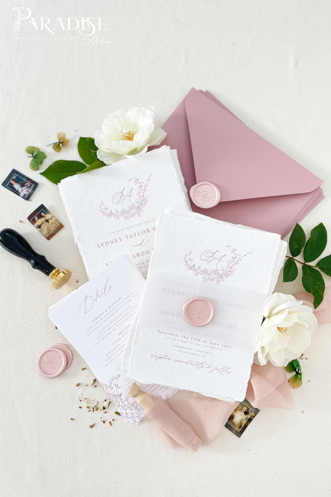 Cipriana Handmade Paper Wedding Invitation Sets