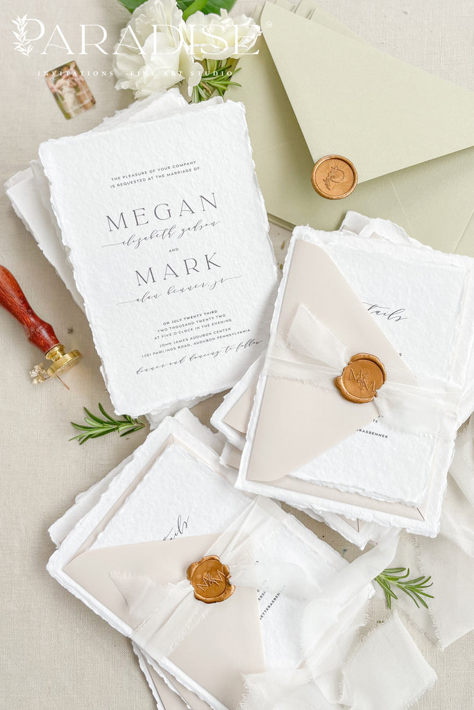 Clarisse Handmade Paper Wedding Invitation Sets