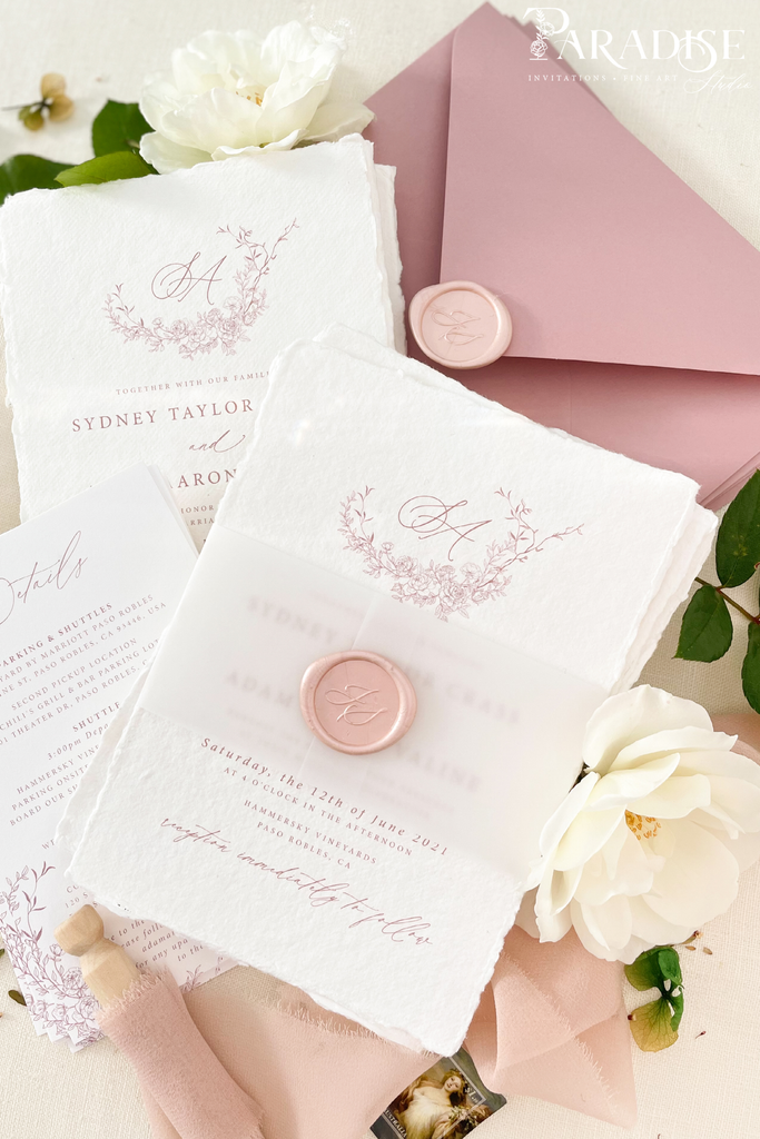 Cipriana Handmade Paper Wedding Invitation Sets