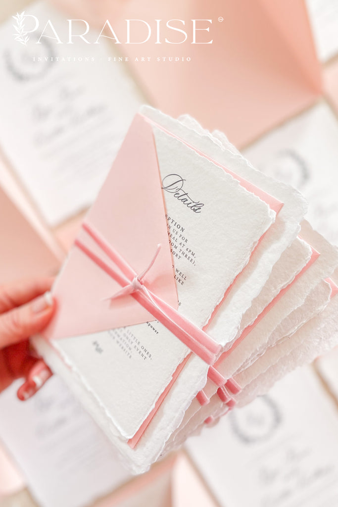 Hilaire Handmade Paper Wedding Invitation Sets