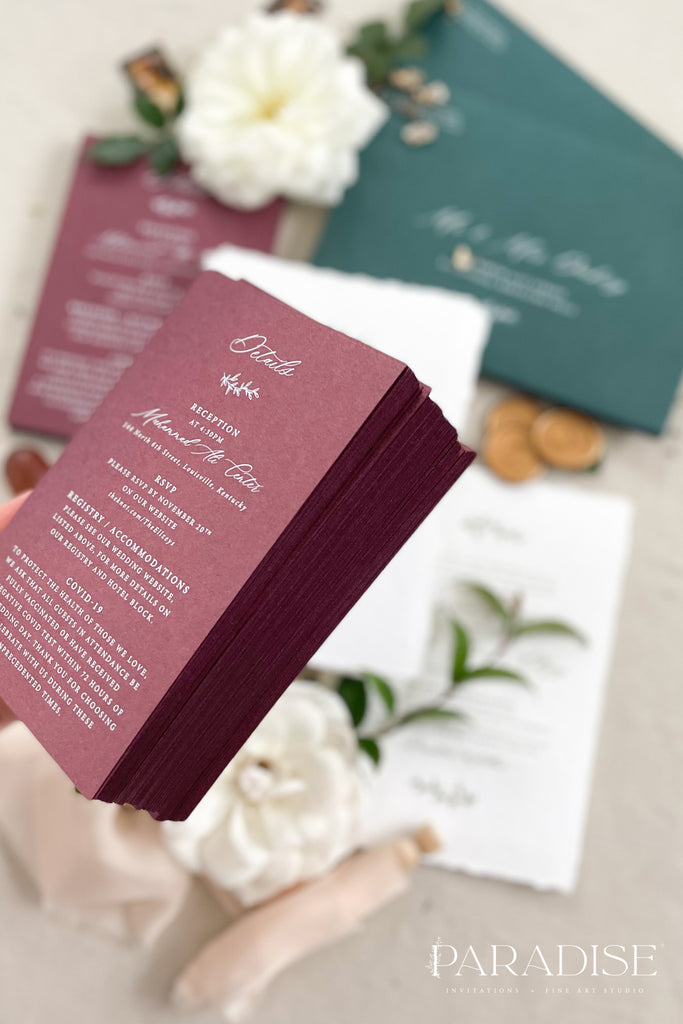 Aurelia Handmade Paper Wedding Invitation Sets