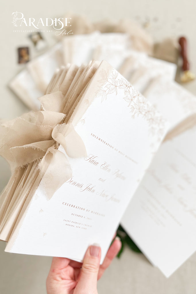 Norianne Floral Wedding Programs