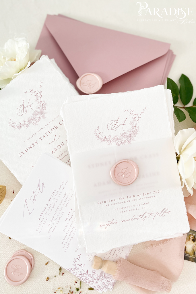 Cipriana Handmade Paper Wedding Invitation Sets