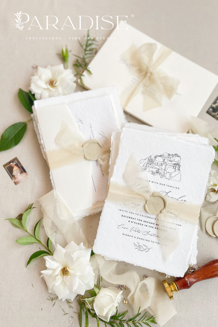 Cateline Handmade Paper Wedding Invitation Sets