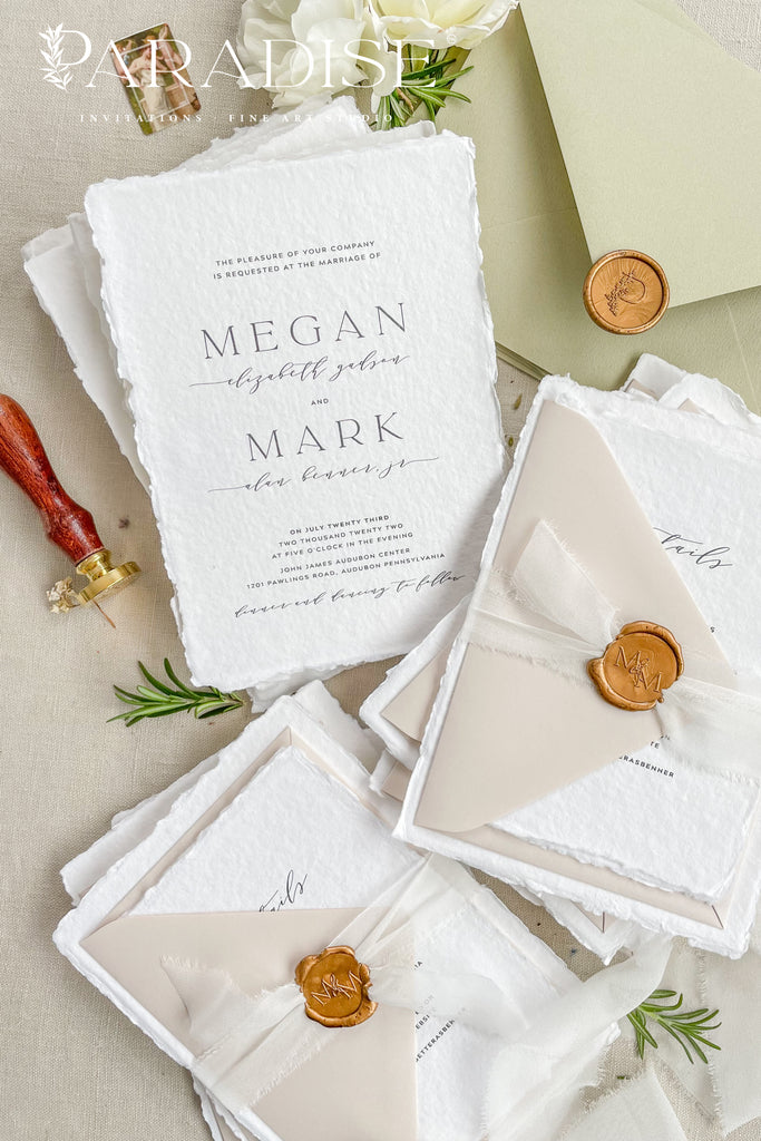 Clarisse Handmade Paper Wedding Invitation Sets