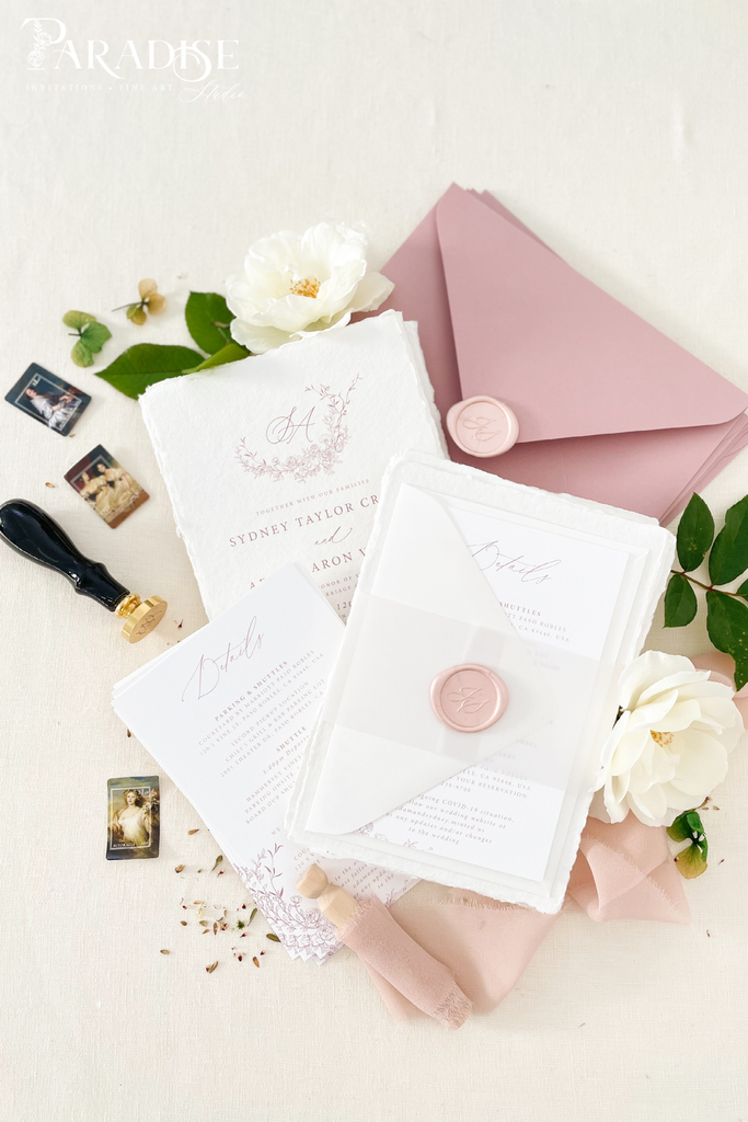 Cipriana Handmade Paper Wedding Invitation Sets