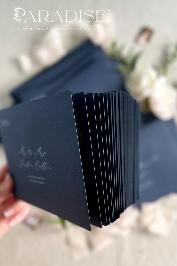 Navy Envelopes and White Ink Printing