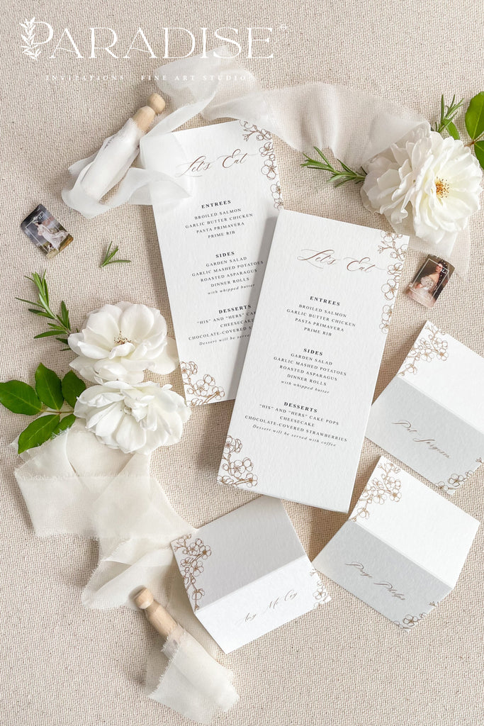 Cherina Floral Wedding Menus