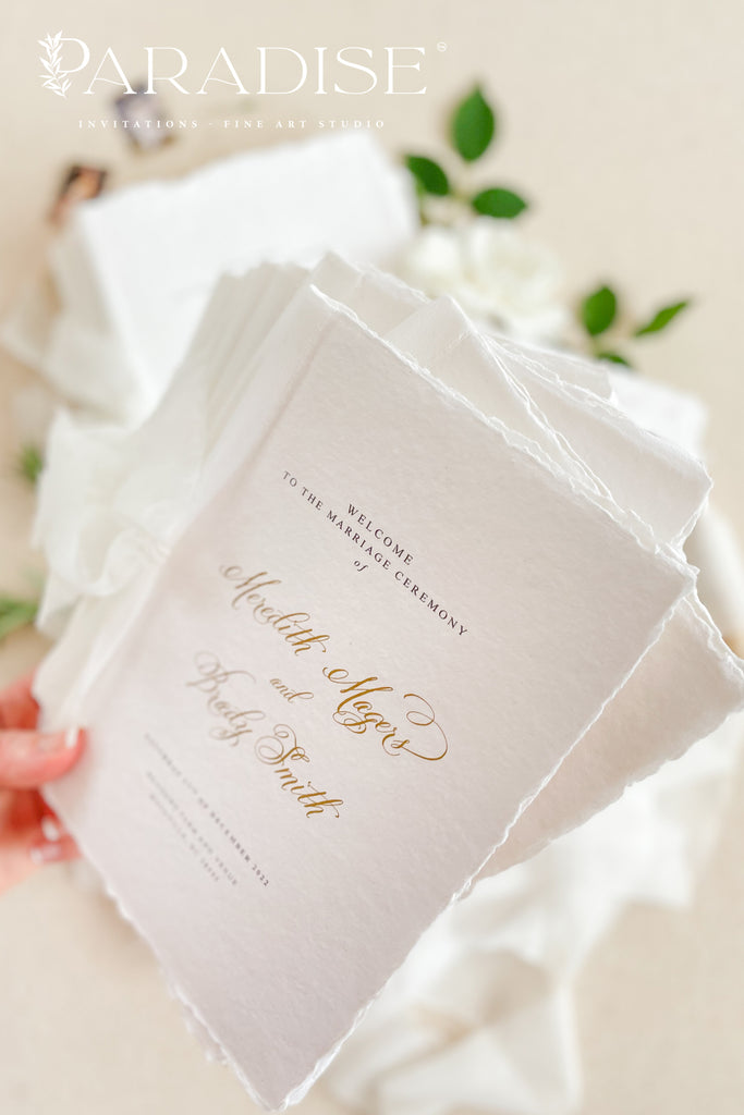 Lacie Handmade Wedding Program