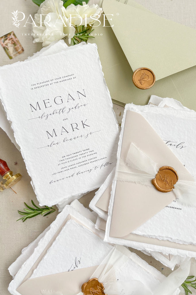 Clarisse Handmade Paper Wedding Invitation Sets