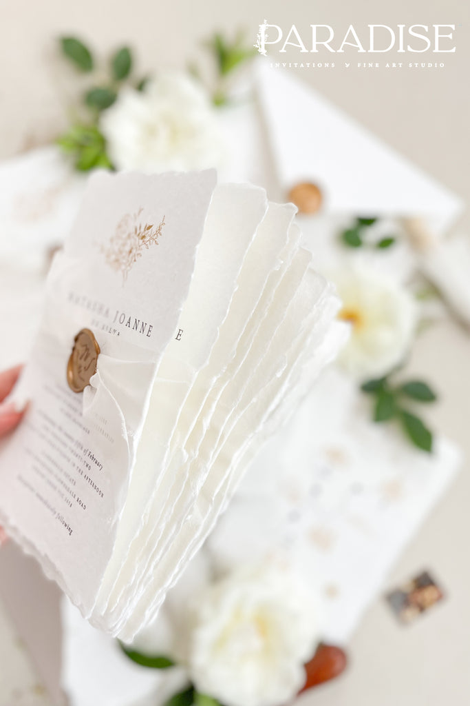 Allison Handmade Paper Wedding Invitation Sets