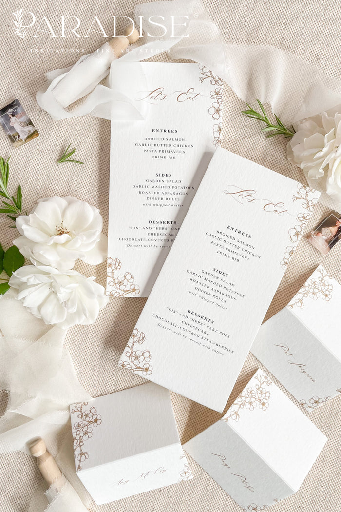 Cherina Floral Wedding Menus